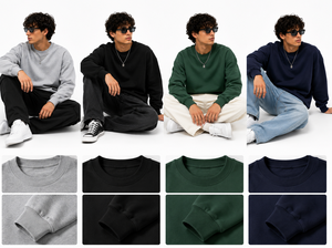Custom <b>Men</b> Oversized Sweatshirt Crewneck <b>Pullover</b> Long Sleeve Casual Top Relaxed Fit Bulk Buyer Fashion Collection USA Market - Product Image 4