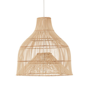NhatMinh Handmade Woven Rattan Cone-Shaped Powder-Coated Lightweight Eco-Friendly Modern Luxury Chandelier-Style Ceiling Pendant - Product Image 1