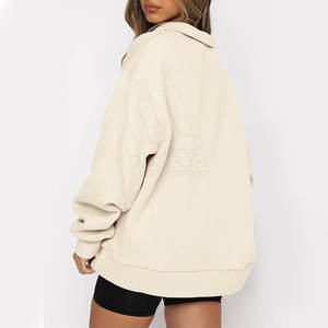 Sweat-shirt en polaire sherpa pour femme, chaud et doux, pull d'hiver avec logo personnalisable sur le devant, pour un usage quotidien décontracté - Product Image 4