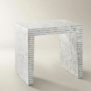 Taburete Decorativo con Incrustaciones de Madreperla, Hecho a Mano, Mesa Auxiliar Decorativa, Fabricante OEM, Exportación al por Mayor - Product Image 1