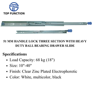 ตัวล็อคแบบมือจับ 51 มม. สามส่วน พร้อมรางเลื่อนลูกปืนแบบหนัก - Product Image 2
