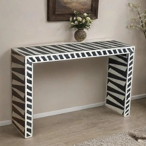 Nouvelle Arrivée Table Console Art Déco Moderne de Haute Qualité avec Incrustation en Os, Tiroir Forme Personnalisée, pour Salon, Vente en Gros - Product Image 3