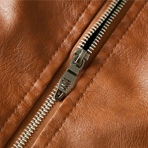 2026 Stylish <b>Waterproof</b> Zipper Leather <b>Jacket</b> 100% Genuine Breathable Hot Sale Unisex <b>Plus</b> <b>Size</b> Casual Winter Clothing Cotton - Product Image 4