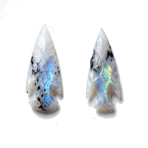 Pointes de flèche en pierre naturelle, pointes de flèche en pierre de lune arc-en-ciel, pointes de flèche en jaspe fantaisie, pierres précieuses de guérison, vente en gros de cristaux - Product Image 3