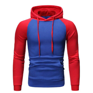 Sweat-shirt à capuche oversize de qualité supérieure, pull tricoté à manches longues, sweat-shirt bicolore streetwear pour homme - Product Image 2
