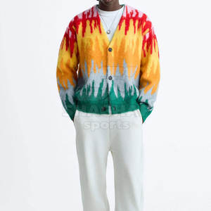 Cardigan pour homme en tricot doux, style boutonné, décontracté, mode streetwear, à porter au quotidien - Product Image 5