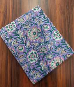 Tela estampada a mano de Jaipur, tela de algodón estampada a mano, tela india hecha a mano para vestidos, proveedor mayorista de tela de algodón. - Product Image 1
