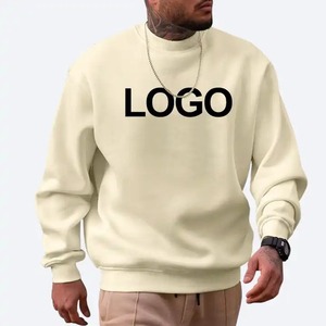 Nouveau Sweat-shirt d'hiver décontracté pour homme 2026, noir, 100% coton, demi-zip, col rond, coupe oversize, respirant, 350g, avec fermeture éclair frontale - Product Image 4