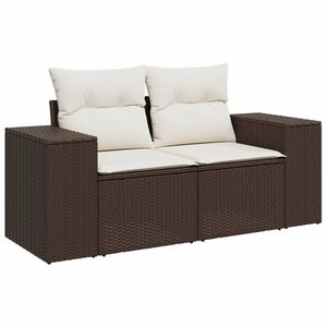 Conjunto de Sofás Modulares Grandes de Ratán PE Marrón para Jardín, Muebles de Exterior Cómodos y Elegantes - Product Image 3