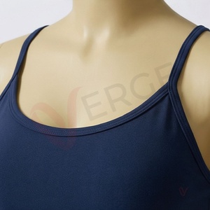 <b>Women</b> Navy <b>Blue</b> Seamless Yoga Set 2 Piece Spaghetti Strap Scoop Neck Crop Top High Waist <b>Leggings</b> - Product Image 4