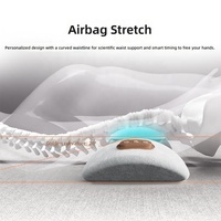 Coussin de soutien lombaire 4-en-1 avec chauffage par lumière rouge, vibration et traction pour le soulagement et la protection de la taille