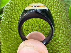 Anillo de Sello Moderno de Cuerno Natural Hecho a Mano por Exportador Indio, Joyería Artesanal de Declaración, Accesorio de Moda Masculino, Disponible para Venta - Product Image 6