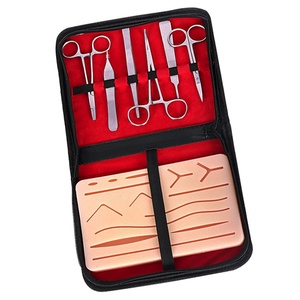 Kit de pratique de suture réutilisable de qualité supérieure, 21 pièces, pour étudiants en médecine, comprend des instruments chirurgicaux de base, des tampons, certifié CE - Product Image 6