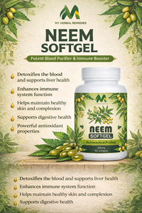 NEEM SOFTGEL Herbal Plant Extract Softgel Capsules with Botanical <b>Blend</b> Formula in Premium <b>Bottle</b> Packaging for Herbal product - Product Image 5