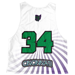 Maillots de lacrosse réversibles personnalisés légers et respirants en maille Birdseye 140 g/m² pour hommes, avec logo sublimé pour entraînement d'équipe - Product Image 5