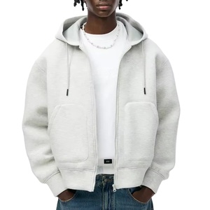 Sweat à capuche zippé en coton personnalisé 450gsm pour homme pour homme sweats à capuche à effet néoprène pour hommes avec grâce gracieuse pour l'hiver - Product Image 1