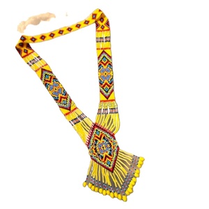 Collar y pendientes de medallón con cuentas largas de estilo occidental nativo de alta calidad, conjunto colgante para moda de mujer - Product Image 2