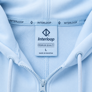 Men's Light Blue Hooded Tracksuit Full Zip Sweatshirt and Pants <b>Set</b> Casual Solid Color 100% Cotton Breathable Spring Wear - Product Image 6
