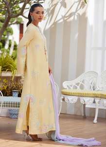 Pakistani Silk Summer Embroidered Formal Wedding Party Dresses for Women Knee-Length Wrinkle Free & Quick Dry - Product Image 5