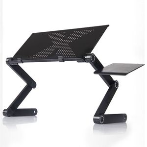 Scrivania per Laptop in Alluminio Regolabile e Pieghevole 48x26cm per Uso Domestico - Product Image 1
