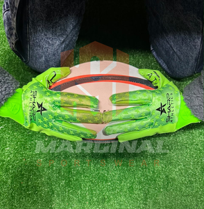 Guantes de Fútbol Americano Personalizados de Color Neón con Alta Adherencia, Guantes Deportivos Baratos al por Mayor, Guantes de Protección para Fútbol Americano para Hombre - Product Image 2