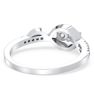 REYES Luxury <b>925</b> Sterling <b>Silver</b> GRA Certified Moissanite Eternity <b>Ring</b> 14K Yellow Gold Plated Fine Engagement <b>Rings</b> For Women - Product Image 4