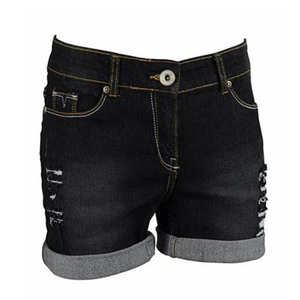 Shorts en jean pour hommes 2026 en gros, bords bruts, broderies, shorts en jean déchirés style streetwear pour hommes OEM - Product Image 2