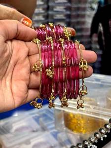 Jelly <b>Bangles</b> Sets Women Elegant Style Indian Handcrafted Churiyan <b>Glass</b> <b>Bangles</b> Jewelry Silver Plated Wedding Trendy Geometric - Product Image 2