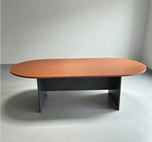 Mesa de Conferencia Extensible Ovalada con Patas de Metal, Diseño Moderno, Muebles de Oficina Duraderos para Uso Comercial en Edificios de Oficinas, 12 Plazas - Product Image 1