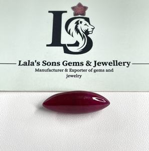 Mejor Precio, Gema de Rubí Cabujón 100% Natural, Rojo Rosado, 32.61 Quilates, Corte Marquesa, Tratada Térmicamente, Piedra de Nacimiento de Julio para Joyería - Product Image 5
