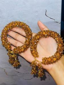 กำไลข้อมือประดับคริสตัลแกจราสำหรับผู้หญิง งานแต่งงาน งานเลี้ยง สวมใส่ได้ในโอกาสพิเศษ เครื่องประดับแบบดั้งเดิม สไตล์ชาติพันธุ์ แฟชั่นกำไลข้อมือ - Product Image 4