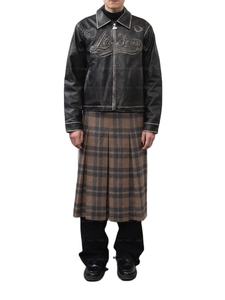 Blouson aviateur universitaire vintage surdimensionné délavé à l'acide avec fermeture éclair avec logo en relief blousons unisexe en cuir PU pour hommes - Product Image 2