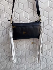 2026 Latest Designer Cowhide Leather Fringe Handbag Stylish Real Leather <b>White</b> Colour Bohemian Style Women's Cross Body <b>Purse</b> - Product Image 4