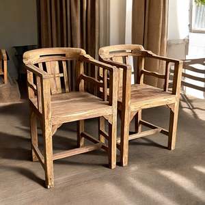 CHAISE EN TECK VIEILLI - Chaise de luxe personnalisée en bois massif de teck, qualité supérieure, décoration vintage à combiner - MOQ 1 conteneur seulement - Product Image 1