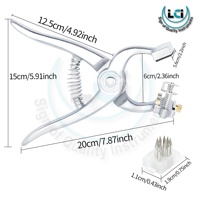 Pince à tatouer en aluminium pour porcs, applicateur d'identification pour bovins avec chiffres et lettres, pince à tatouer pour oreilles d'animaux par LCI