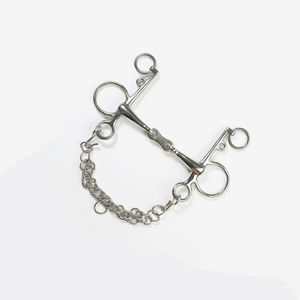 Mors de cheval Pelham à double renfort avec chaîne de bridage pour un contrôle avancé, mors de cheval Weymouth en acier inoxydable OEM à vendre - Product Image 3