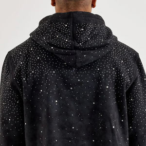 Survêtement à capuche pour homme, imprimé à pois noirs, coupe décontractée, longueur intégrale, avec poches latérales, taille élastique, coupe régulière, style automne - Product Image 6