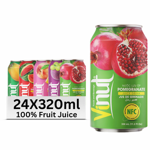 Bebida saludable de jugo de Granada 330ml VINUT Vietnam Bebida sin azúcar Etiqueta privada Muestra gratis - Product Image 1