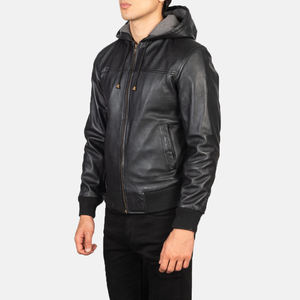 Unisex Premium Eco-Friendly Breathable Windproof Cowskin Avirex Streetwear <b>Canvas</b> Winter Front Leather <b>Jacket</b> Casual Outerwear - Product Image 2