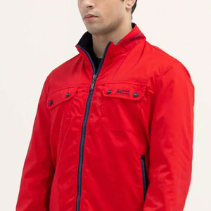 Unique Style Solid Color <b>Men's</b> Zipper Closure <b>Jackets</b> Polyester/Cotton Material <b>Canvas</b> Fabric <b>Men</b> Zipper <b>Jackets</b> - Product Image 5