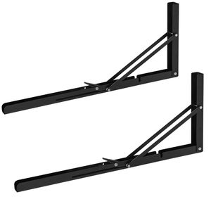 Staffe per Mensole Galleggianti Resistenti da 24FT, 2 Pezzi, Pieghevoli, per Mensole Spesse 5mm, Nero Opaco, a L, in Acciaio - Product Image 3
