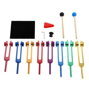 Ensemble de 8 diapasons en aluminium pour thérapie sonore, résonance fréquence ORL, vibration sonore, yoga, méditation, coffret cadeau - Product Image 2