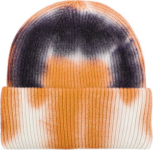 2025 Custom Design Tie Dye Men's Winter Warm Knitted <b>Beanie</b> <b>Hat</b> <b>Slouchy</b> Stripe Wool for Adult - Product Image 1