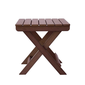 Table basse d'extérieur en bois Adirondack faite à la main, marron naturel, pliable, table d'appoint de patio, mobilier de jardin rustique pour balcon et terrasse - Product Image 5