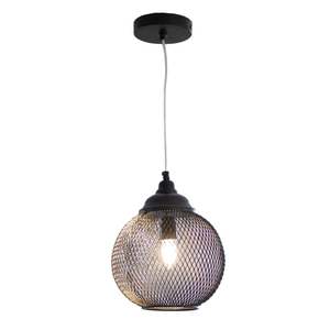 Industrial Metal Mesh Pendant <b>Light</b> Round Black Hanging <b>Lamp</b> For Living Room Home Decorative Interior Pendant <b>Lamp</b> Lowest Prices - Product Image 3