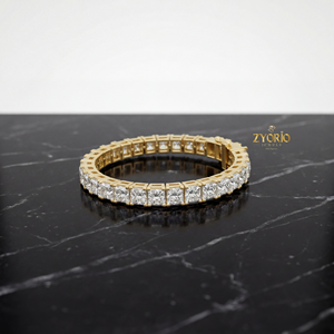 Bracelet tennis en diamant de laboratoire, plaqué or et argent, élégance intemporelle, cadeau de fête brillant, classique - Product Image 4