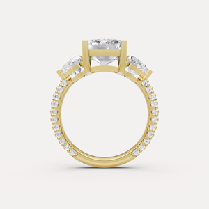 Bague de fiançailles en diamant de laboratoire, coupe radiante, certifiée IGI, bijoux pour femmes, bague de luxe, joaillerie fine - Product Image 4