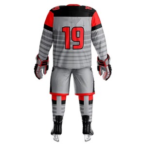 Ensembles d'uniformes de hockey sur glace personnalisés pour adultes, 100 % polyester, respirants, grandes tailles, haute qualité, séchage rapide, antibactériens, unisexes - Product Image 3