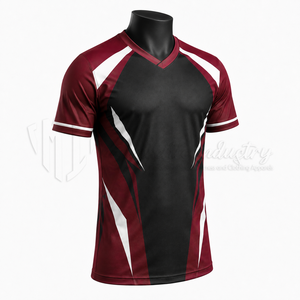 Camiseta de fútbol personalizada para hombre, ropa deportiva, uniforme de equipo de fútbol con cuello en V y manga corta, camisa atlética transpirable de alto rendimiento - Product Image 3