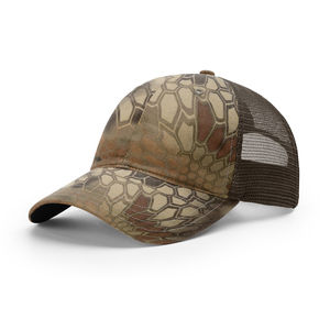 Gorra de camionero con estampado de camuflaje de tigre al por mayor, 100% algodón, malla transpirable, a la moda, para exteriores, con parche y cierre snapback para tu marca. - Product Image 6
